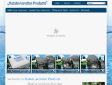 Tablet Screenshot of matalaaerationproducts.com
